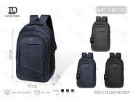 Zaino da uomo in nylon 20-39L con scomparto per laptop, resistente all'acqua, con spallacci per il business, fantasia tinta unita - Product Image 1
