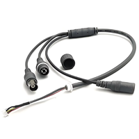 Arnés de cableado de cable de alimentación de video UL20761 de 470MM con aislamiento de PVC Botón de reinicio de conductor coaxial 50ohm BNC