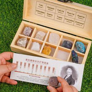 Mohs Hardness <span class=keywords><strong>Scale</strong></span> Kit 6 Amostras Minerais Naturais Quartzo Fluorita Topázio Gesso para Geologia Ensino - Product Image 1