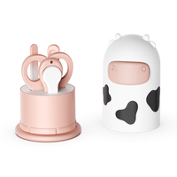4 en 1 Sécurité Soins pour nouveau-nés Lovely Cute Cartoon Animal Finger Nail Clipper Ensemble de coupe-ongles en acier inoxydable Kit de coupe-ongles