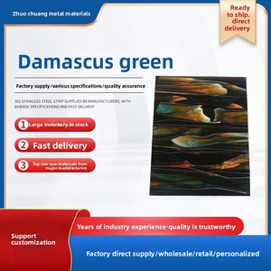 Suministro Directo de Fabricante, Opciones de Corte a Medida Disponibles, Material de Acero Inoxidable 304 Damasco Verde <span class=keywords><strong>Entropy</strong></span> para Metal - Product Image 4