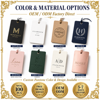Étiquettes suspendues en papier blanc imprimées sur mesure avec logo imprimé et cordon en coton pour présentoirs de vêtements de marque