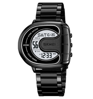 Reloj SKMEI de Forma Irregular para Hombre, Reloj Deportivo Impermeable de Lujo SKMEI 2298, Reloj Digital con Correa de Acero Inoxidable