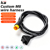 Konektor Sensor Tahan Air M8 3 Pin SS49E Male Female IP67 Kabel Plug Perakitan Kabel Otomasi Industri