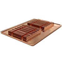 Dissipateur thermique à microcanaux à ailettes rainurées en cuivre C1100, plaque froide de refroidissement liquide personnalisée pour appareils à flux thermique élevé