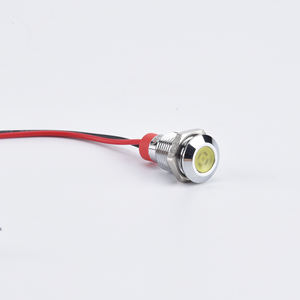 Многофункциональный промышленный миниатюрный светодиодный индикатор 6/8/10/12/16/19/22 мм - водонепроницаемый металлический сигнальный светильник, 3-6В DC, проводное исполнение - Product Image 2