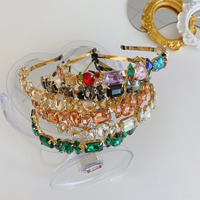 SAIJE – bandeau complet en strass pour femme, accessoires de cheveux en cristal pour fête d'été