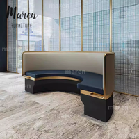 Maßgefertigte Moderne Restaurant-Möbelsets Halbrunde Sofa-Garnitur mit Esstisch für Hotel, Restaurant, Café
