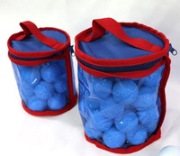 컴팩트 화이트 PU 골프공 보관 가방 19x15x15cm 투피스 디자인 간편 휴대용 오거나이저