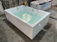 Baignoire moderne de luxe autoportante pour spa et massage, vente chaude 2026, pour salle de bain, baignoire à remous multifonctionnelle en acrylique