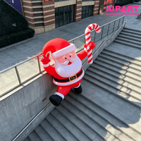 Décoration de Noël gonflable personnalisée de 2,5 m de haut, grand Père Noël gonflable pour l'affichage lors d'événements festifs