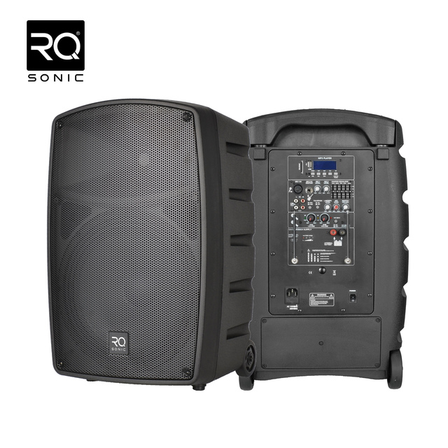 RQSONIC CT15AUH 15 Inches Rechargeable Plastic Professional Speaker Audio PA System Sound Music Active Speaker