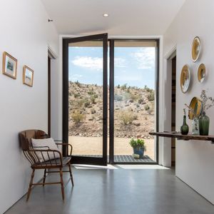 Portes d'entrée extérieures battantes en verre Porte-fenêtre française à charnière simple ou double en aluminium avec différentes grilles - Product Image 4