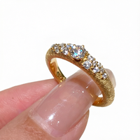 Anneaux en zircon en acier inoxydable 316L de luxe Gaovo pour femmes, plaqués or, imperméables, cadeau de mariage, de fiançailles, d'anniversaire, bijoux tendance