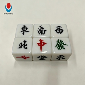 Juego de dados de dirección de viento para Mahjong - Dados acrílicos de Oriente, Sur, Oeste, Norte y Zhong <span class=keywords><strong>Fa</strong></span> para accesorios de juego de Mahjong - Product Image 1