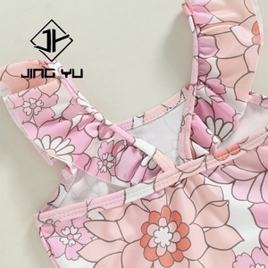 Maillots de bain pour bébés personnalisés populaires, en polyester écologique, fabrication de vêtements de bain pour enfants, imprimés à volants, maillots de bain pour enfants - Product Image 6