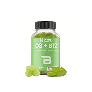 Gomitas Veganas de Vitamina D3+B12 OEM/ODM, Suplementos Multivitamínicos para Huesos y Músculos Saludables, Suplementos Herbales, Gomitas de Vitamina D3+B12 - Product Image 1