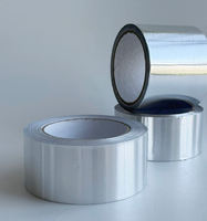 Ruban adhésif en aluminium argenté pour la protection des systèmes HVAC, résistant à la chaleur, avec colle à base d'eau, pour la réparation des conduites et des tuyaux, avec doublure.