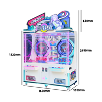 TAIKONGYI COSMIC CARNIVAL Machine d'arcade de jeu de récompenses en acier inoxydable avec grand écran et espace de rangement, distributeur de boissons
