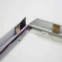 Boîte lumineuse publicitaire LED RGB en aluminium personnalisée, haute luminosité, mince, à clipser, économie d'énergie