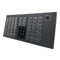 Venta caliente 66 teclas Mini numérico inalámbrico 2,4G USB teclado impermeable con lector de tarjetas programación de teclas para POS