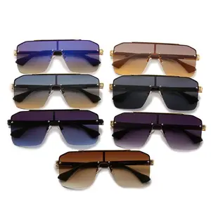 New One Piece Sunglasses Fashion Big Frame Sunglasses Men And Women Trend Personality Anti UV Sunglasses