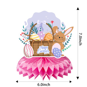 Paskalya Petek Masa Süsü Seti Paskalya Partisi Masa Dekorasyonu Petek Kağıt Süsleri 9 ADET - Product Image 5