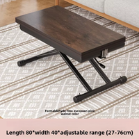 Petit appartement cadre en fer moderne Table basse pliante mobile multifonctionnelle Table à manger intégrée double usage