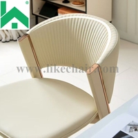 Chaise de salle à manger moderne en cuir de luxe italien, qualité supérieure, pour la maison et l'entrepôt, Nouveauté 2026