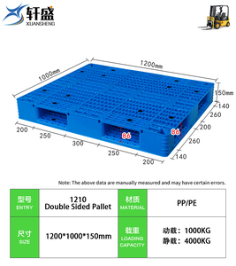Pallet Nhựa lưới Euro nặng 1200*1000*150mm hai mặt HDPE có thể xếp chồng Pallet đảo ngược - Product Image 2
