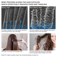 Extensions de cheveux blondes Genius Weft de 22 pouces, double épaisseur, trame invisible en PU, cheveux vierges Remy 100% humains