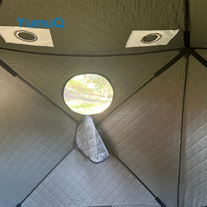 YumuQ屋外ポータブルサウナテントロシアモバイルDiyキャンバスベストテント英国ウッドストーブサウナ大型5-6人 - Product Image 4