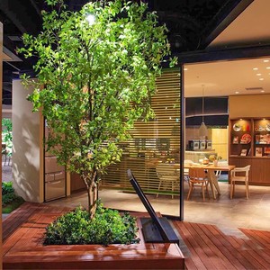 Décoration de club d'aménagement paysager <span class=keywords><strong>en</strong></span> <span class=keywords><strong>bois</strong></span> massif de haut niveau <span class=keywords><strong>petit</strong></span> arbre arbre vert artificiel réaliste - Product Image 4