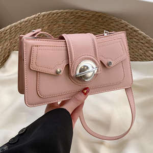 Hot selling shoulder <b>bag</b>, women's <b>bag</b>, plain <b>leather</b> mini women's handbag, crossbody <b>bag</b> - Product Image 2