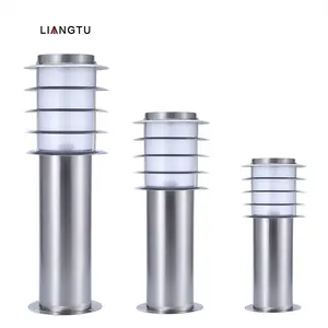 New Modern Design Stainless Steel Bollard Light IP65 Waterproof Outdoor AC 85-265V Lawn Lights LED Lamp