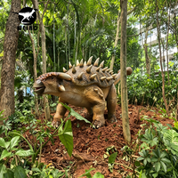 Dinosaure animatronique réaliste grandeur nature en fibre de verre, imperméable et haut de gamme, personnalisé pour les parcs d'aventure intérieurs et extérieurs