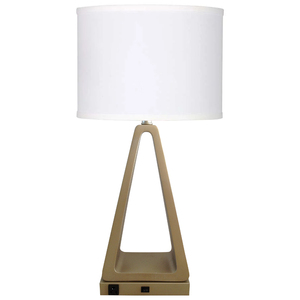 Lampara De Mesa phòng ngủ đầu giường khách sạn sang trọng trang trí đèn bàn Brass đèn bàn với vải trắng Linen bóng râm - Product Image 4