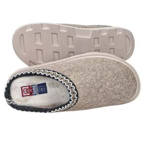 Gema Pantoufles d'hiver pour femmes 8650-2 Chaussures d'intérieur doublées de polaire taupe - Product Image 6