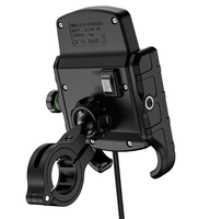 Chargeur de téléphone moto sans fil 15W avec support de téléphone en aluminium
