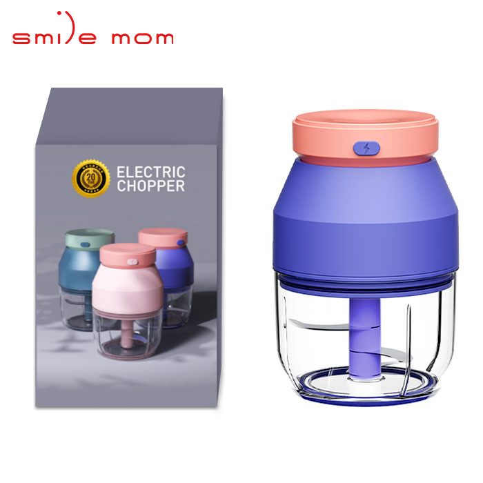 Кухонные аксессуары Smile mom, беспроводной Электрический мини-комбайн Usb для фруктов, овощей, чеснока, быстрого измельчения