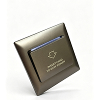Interrupteur mural pour hôtel avec lecteur de carte, 180~260V AC 12V DC, indicateur LED nocturne, logo personnalisé pour projets de rénovation hôtelière