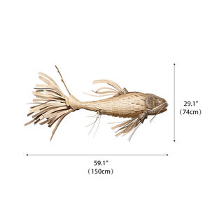 <span class=keywords><strong>Lampadario</strong></span> Artistico per Hotel, Villa, Ristorante, Illuminazione Personalizzata, Lampada Artigianale in <span class=keywords><strong>Legno</strong></span> <span class=keywords><strong>Naturale</strong></span> Intrecciato, <span class=keywords><strong>Lampadario</strong></span> Koi - Product Image 6