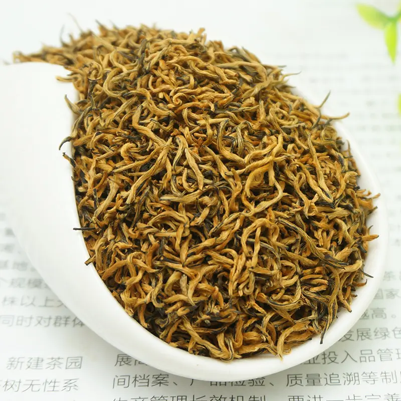 Ücretsiz kargo özel etiket yüksek kaliteli organik çay Jinjunmei çin rafine siyah çay