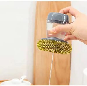 Dropshipping líquido automático agregar cepillo para lavar platos hogar <span class=keywords><strong>yanwen</strong></span> cocina olla cepillo de lavado mango largo cepillo de limpieza - Product Image 5
