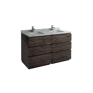 Meubles de salle de bain en bois massif de chêne/pin/acacia durables de haute qualité Design moderne Ensemble complet ODM/OEM de fabricant du Vietnam - Product Image 2