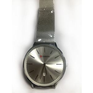 Montre-bracelet à quartz pour homme, minimaliste, légère, avec calendrier en verre, boîtier en alliage, ultra-fine, bracelet en acier inoxydable - Product Image 3