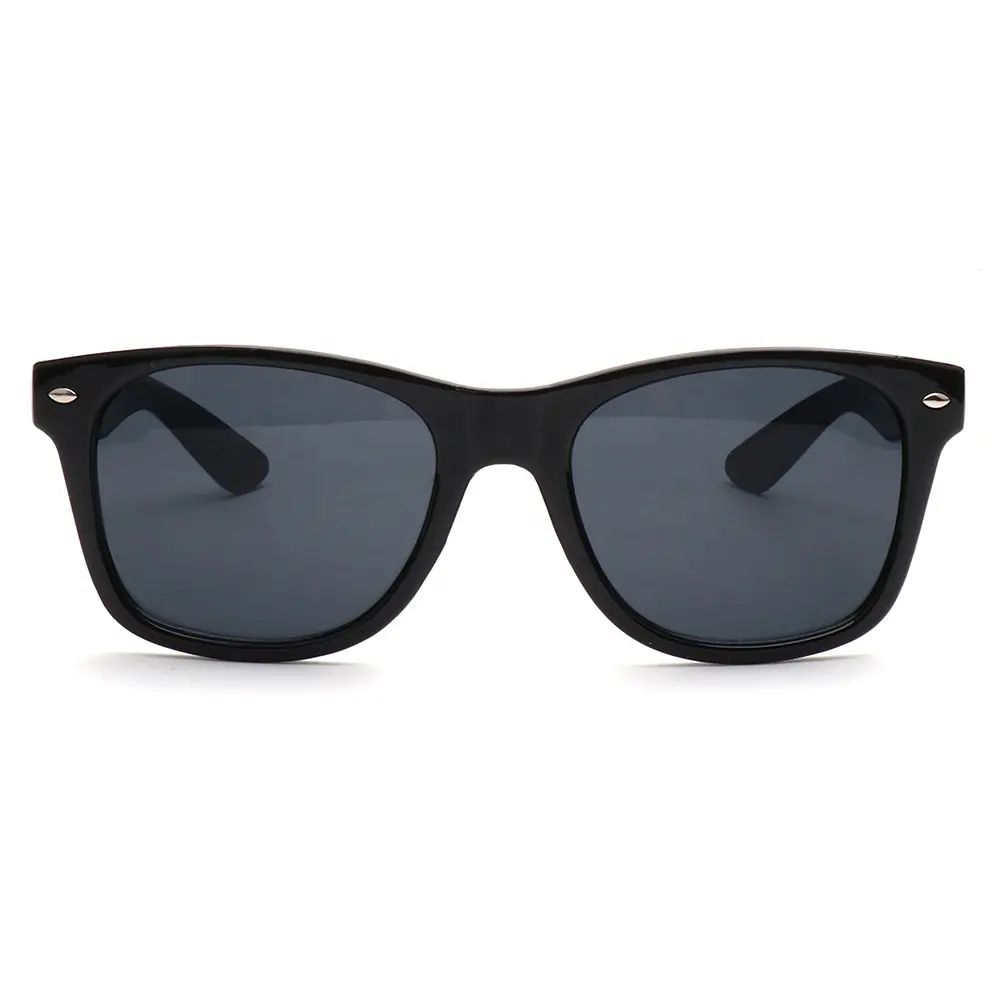 Grosir promosi besar kacamata hitam Pria Wanita bingkai pc lensa pc cetakan khusus logo kacamata hitam produsen murah