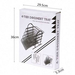 High Quality Best Price 4 Tier Metal Desktop File Organizer with <b>Tray</b> Durable Mesh <b>Drawer</b> and Accessories - Product Image 5
