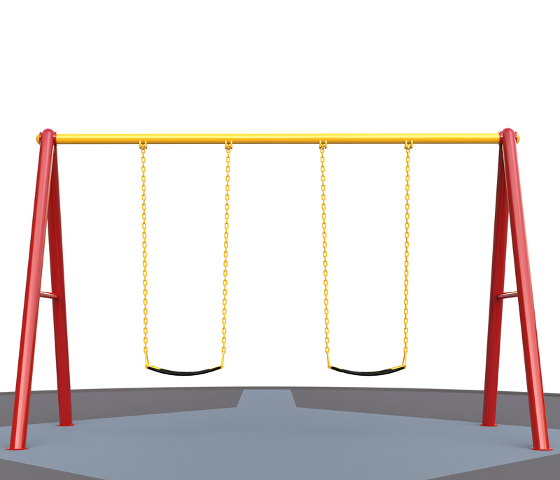 Kids Family Slide Plastic Swing Set