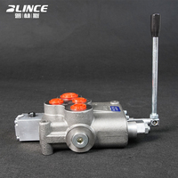 Vanne de commande hydraulique manuelle monobloc Blince P120 31.5GPM 1 bobine/levier/joystick 2 voies